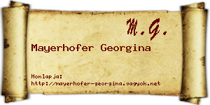 Mayerhofer Georgina névjegykártya